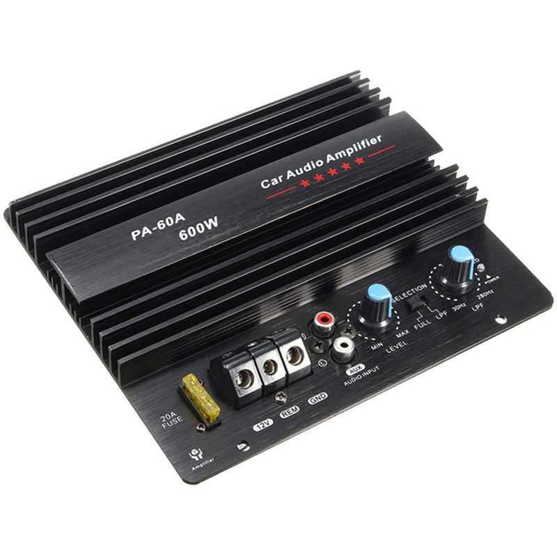 TWEXQNY 12V 600W Car Amplifier Board PA-60A Subwoofer Circuit Module Car Power Amplifier,Black