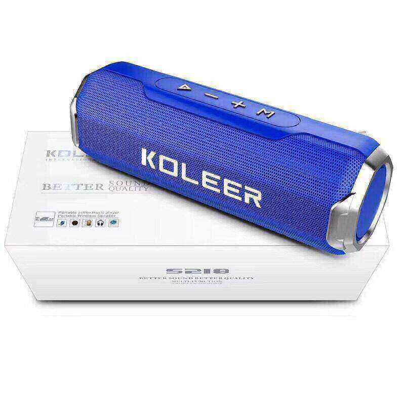KOLEER S218 New Bluetooth Speaker 1200 mAh Battery Outdoor Portable Sound Box HD Stereo Sound Bass Subwoofer Loudspeaker