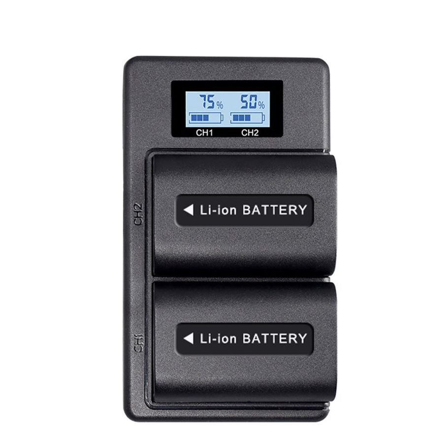 LCD smart digital charger NP-FH70 can be charged FV90 FV70 FH100 FV100 FH50-5V