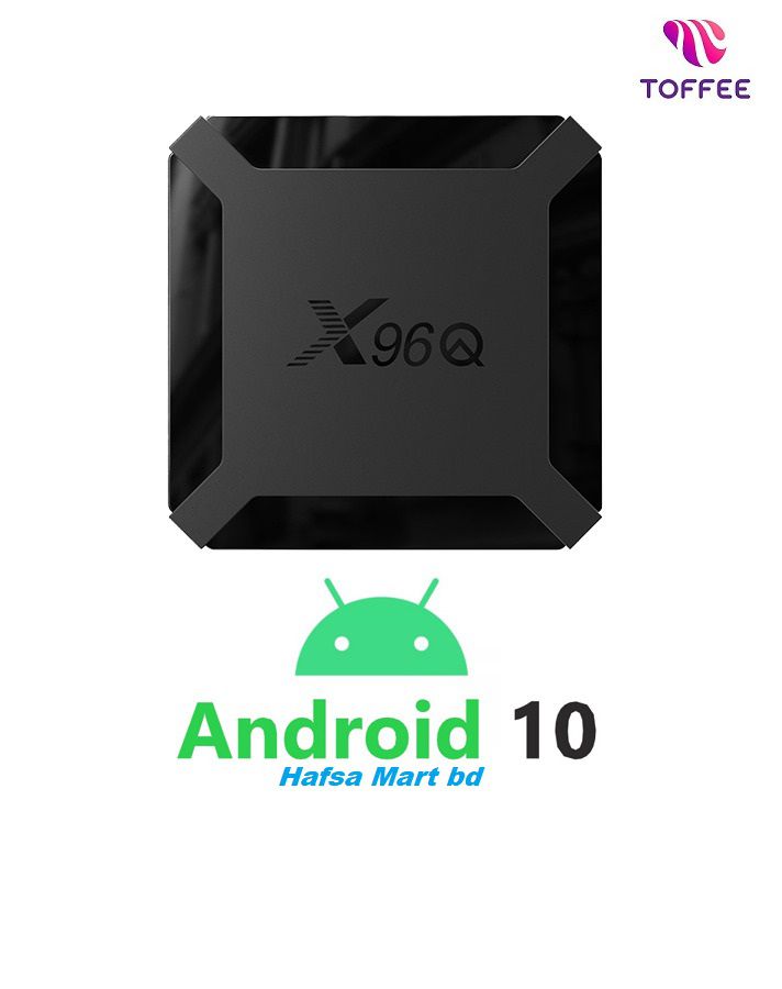 X96Q 4G/8G Android Smart TV Box, Toffee app Supported - 4K Android TV Box/ Card 4GB RAM 8GB ROM Supports LED LCD CRT Television Make Your Television Android