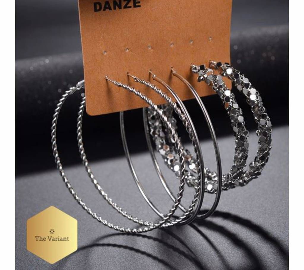 3 Pairs of Earrings Set