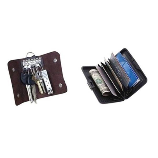 Combo - Leather Credit Card Holder and Key Ring H