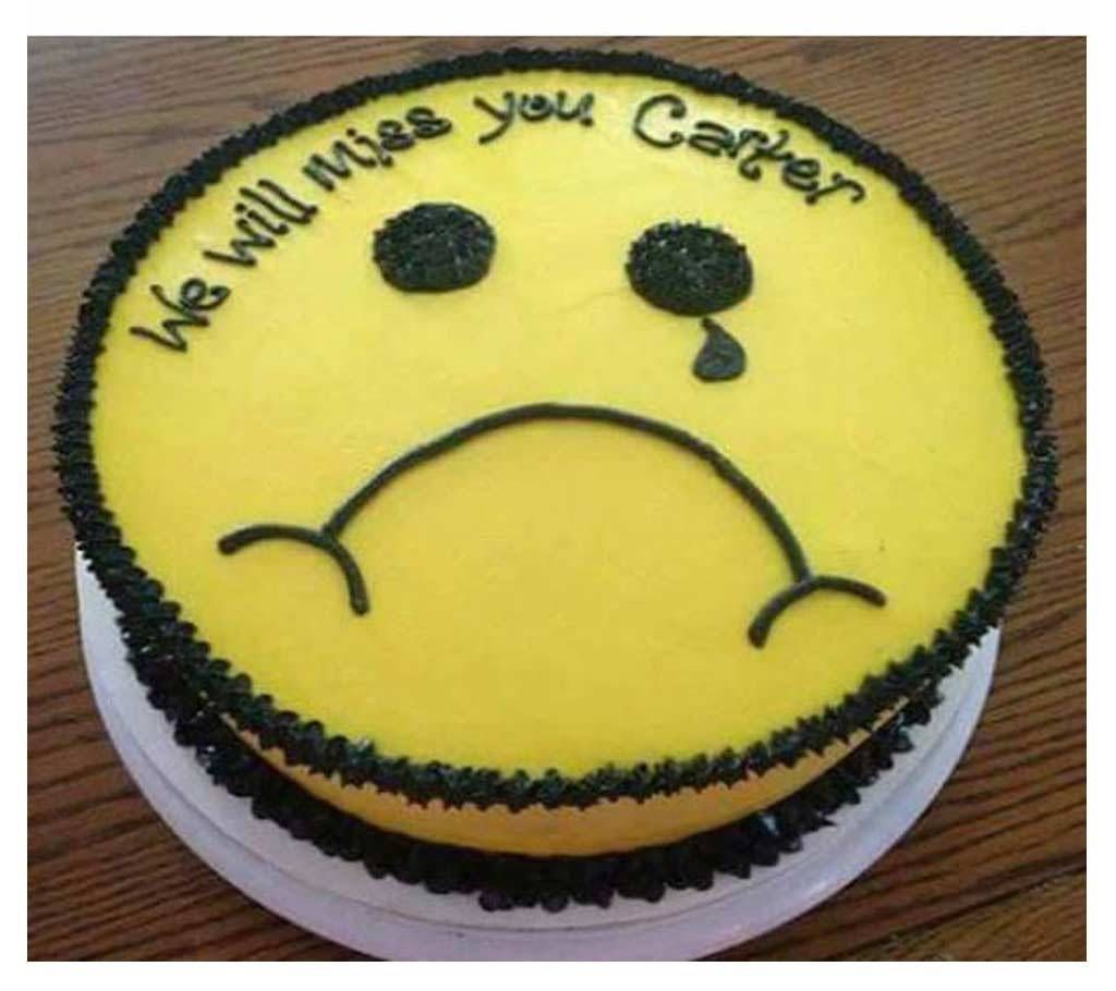 Sad Emoji Vanilla Cake - 1 pound 
