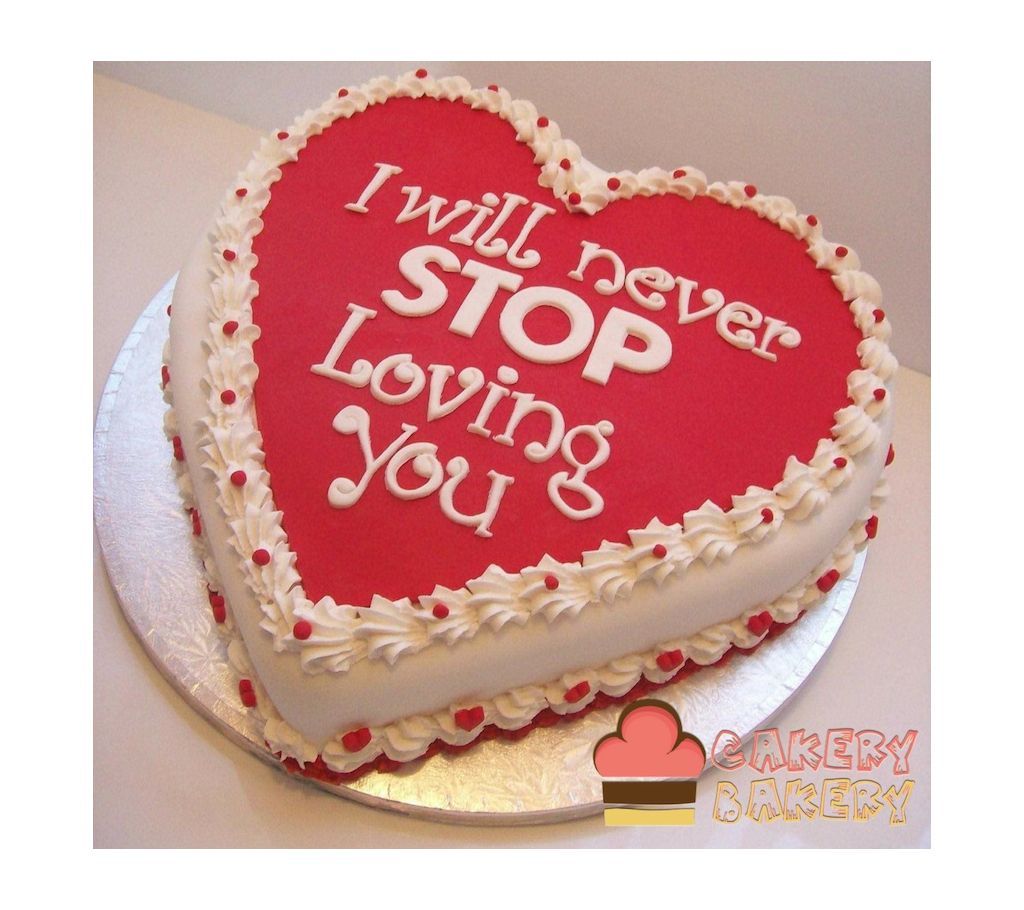 Red Velvet Valentine Theme Cake 1Kg