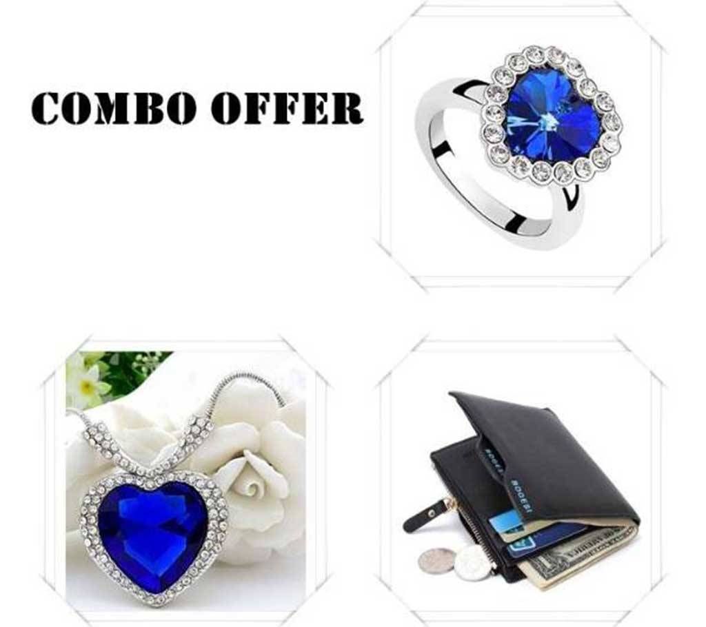 Buy Titanic Ocean Necklace Finger Ring & Bogesi wallet