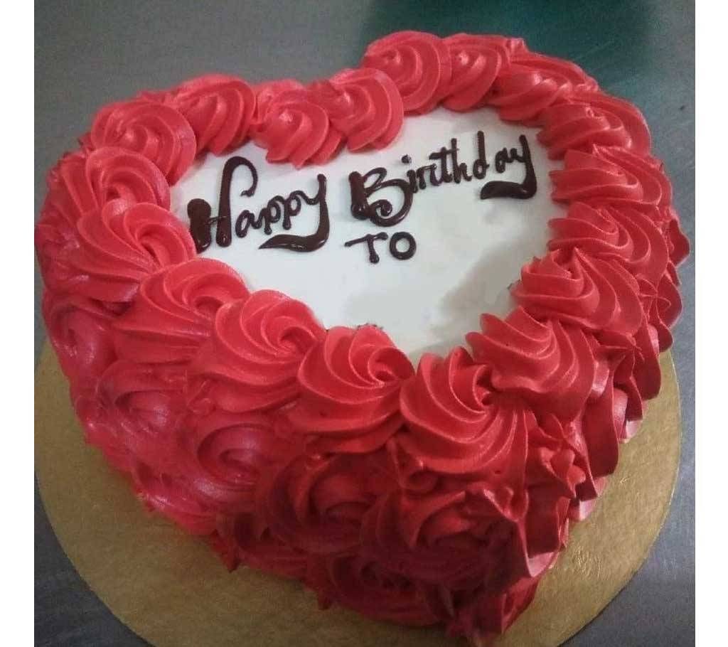 Vanilla Valentine Theme Cake 1Kg