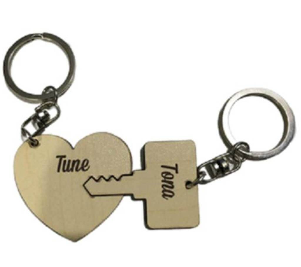 Wooden Valentine Keyring