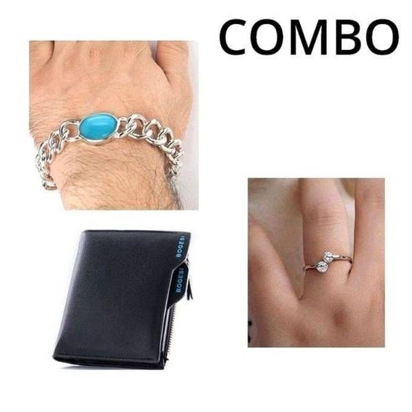 Combo of Bracelet, Wallet and Finger Ring