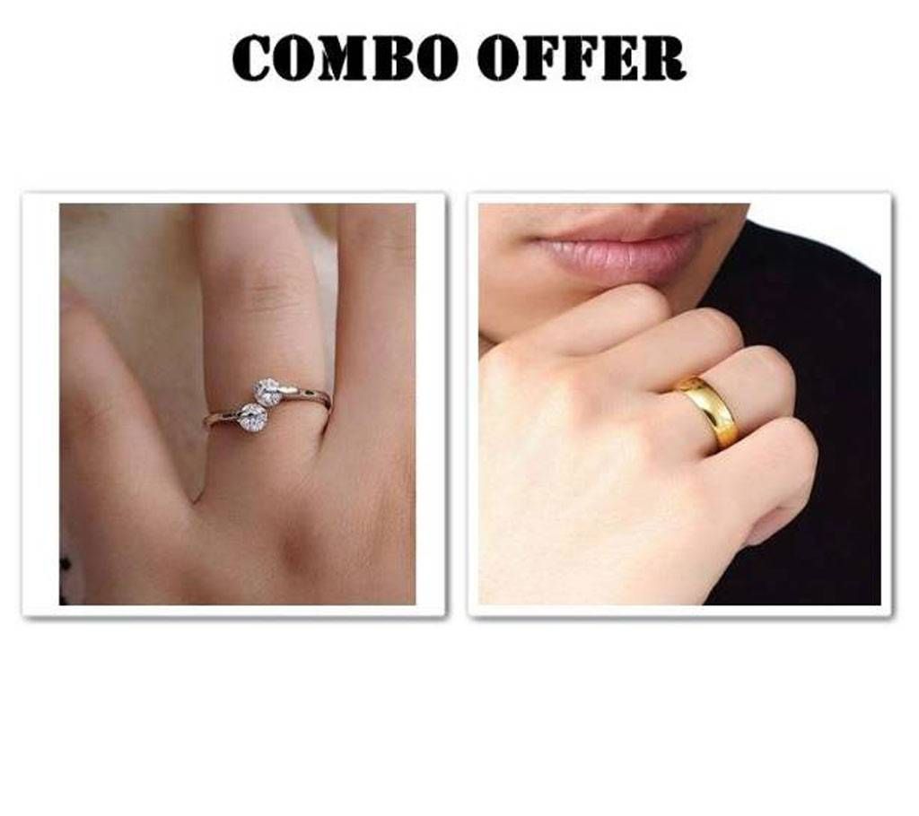 Combo offer Rose gold plated Finger Ring for man and women