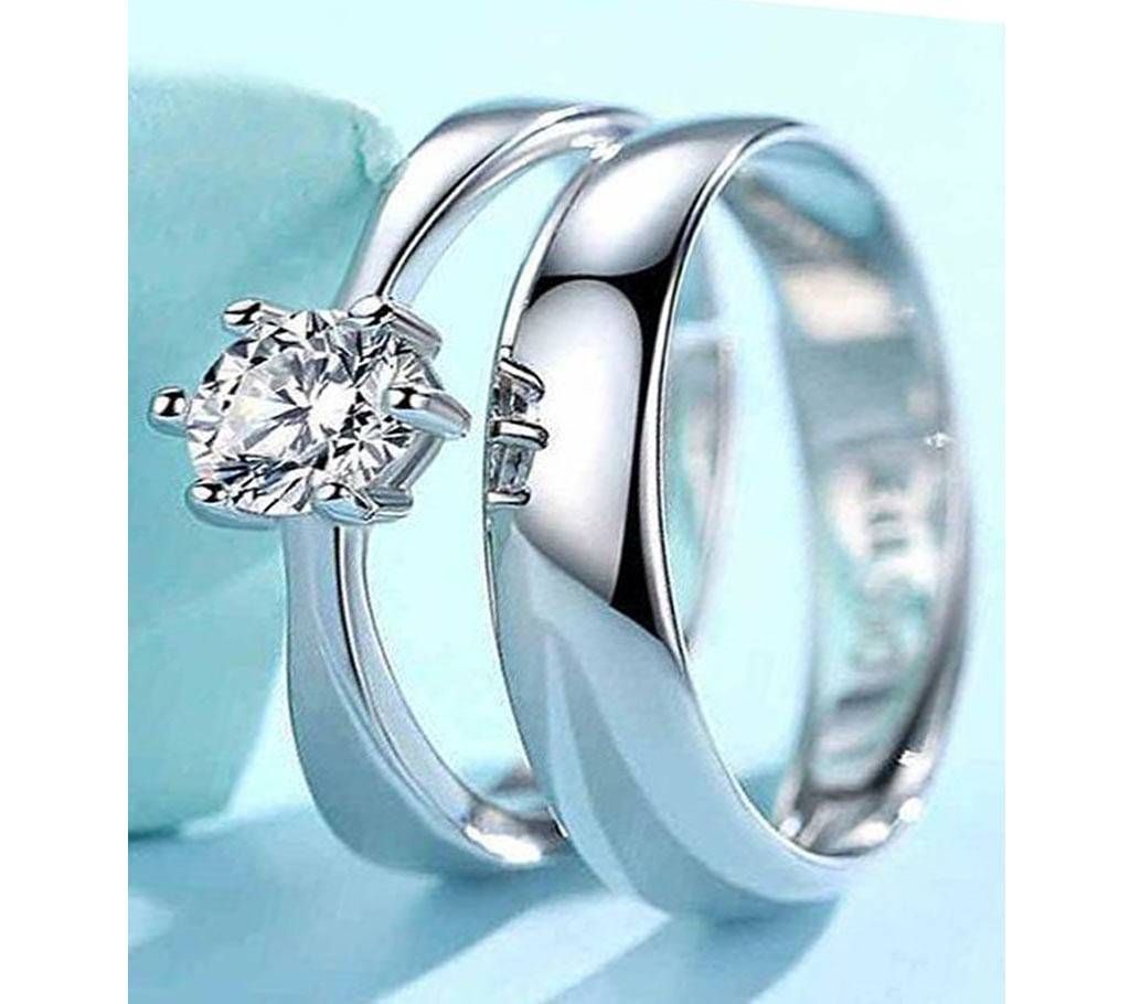 Silver Zinc Alloy ফিঙ্গার রিং for Couple