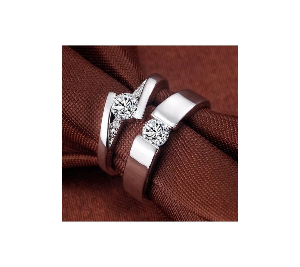 Zircon Couple Ring Vashiria Fashion Plated Gold 925 Jewelry Romantic Imperial Crown&Cross Lover Ring
