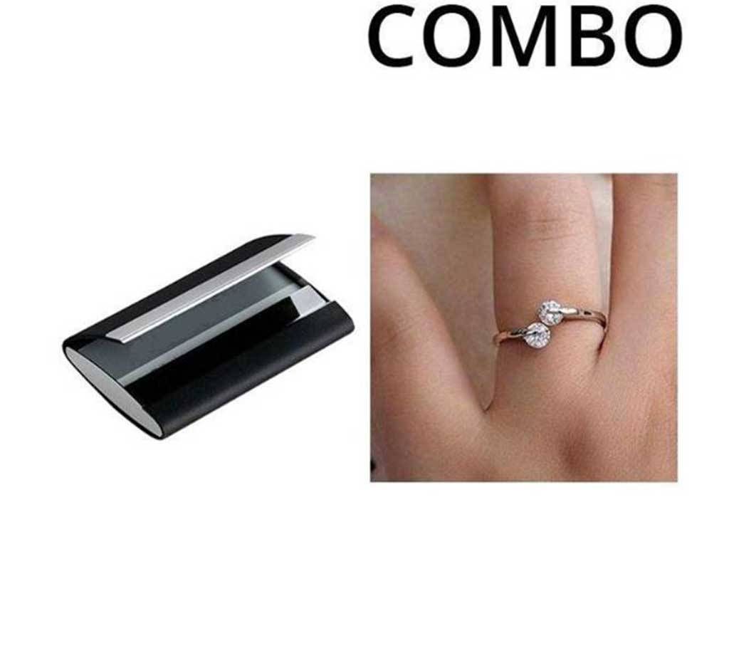 Combo of Business Card Holder and Finger Ring