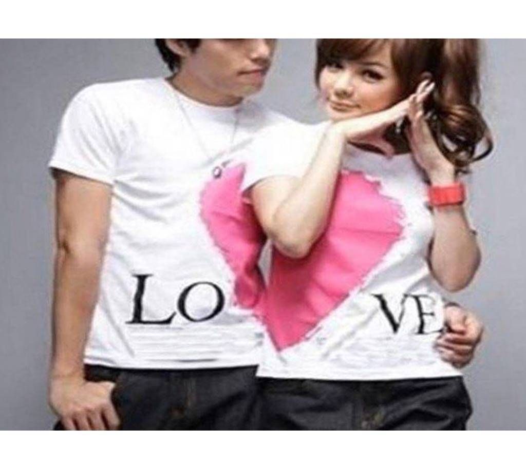 Couple T-Shirt For Valentine - FAS014 - (For Female Size) - FAS