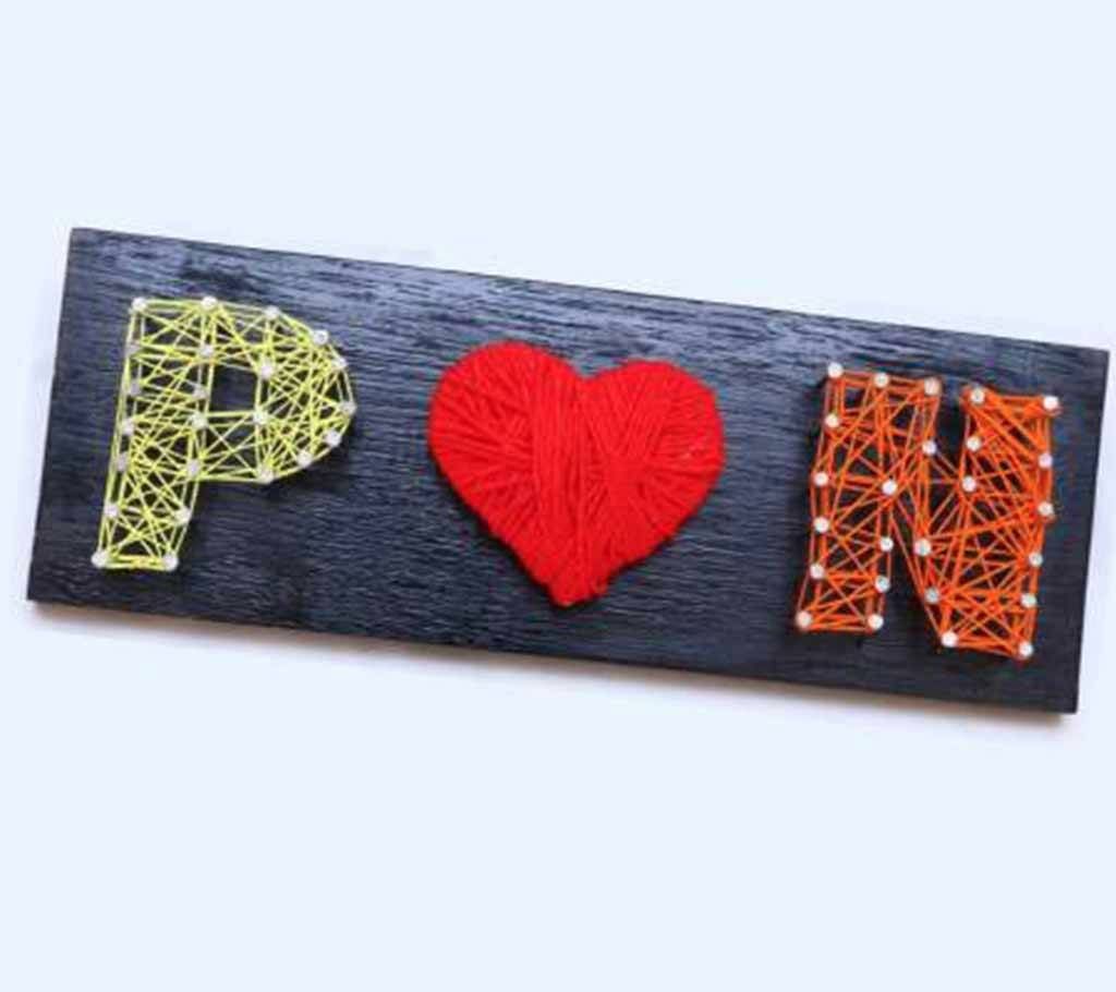 Customize you & your valentine Name Word in Wood