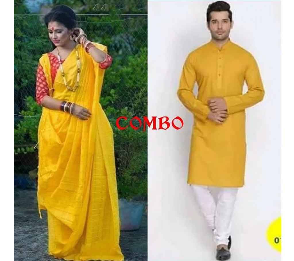 Jhoom Silk Saree - Panjabi Combo  offer