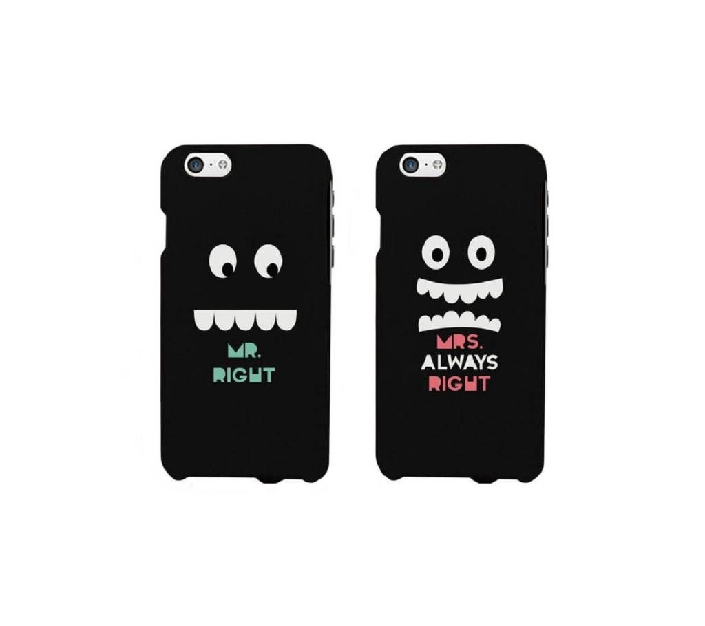 Mr. Right Mrs. Always Right Customized Couple Mobile Cover For Any Mobile Model 