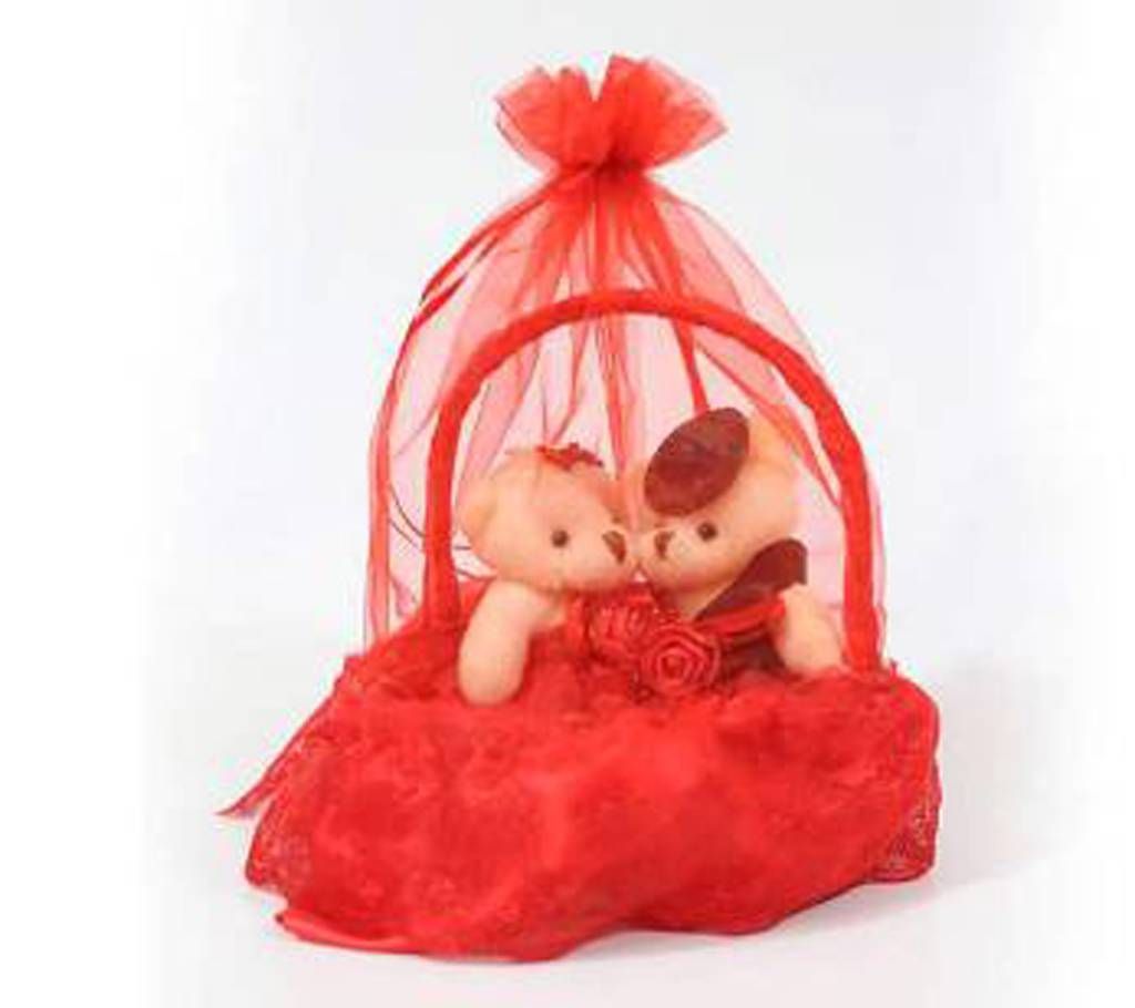 teady bear basket for valeentine gift -Red 