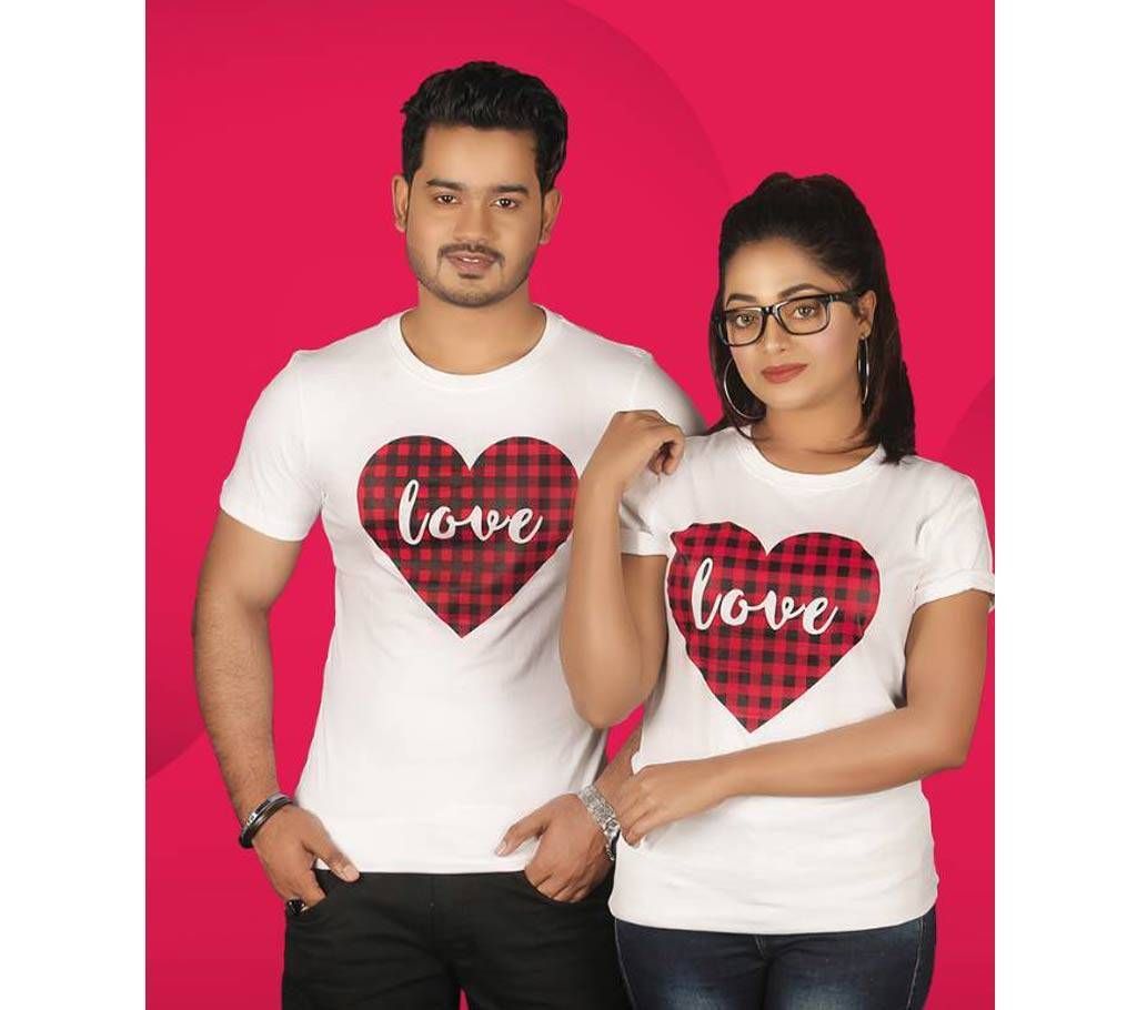 love couple t shirt    -2pcs