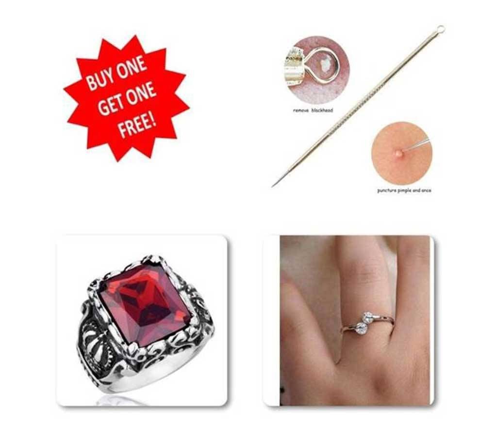 Buy One couple Finger Ring with free Blackhead Remover