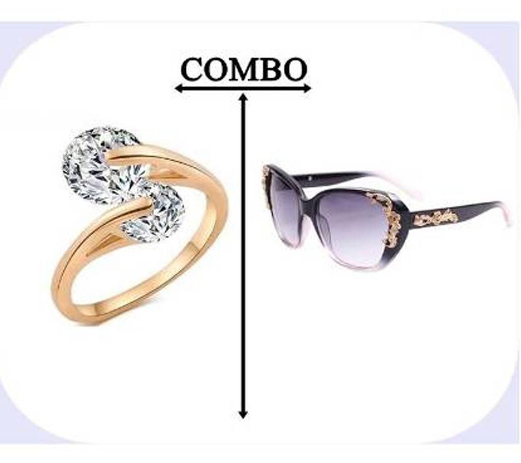 Combo of Finger Ring & Women Sunglass