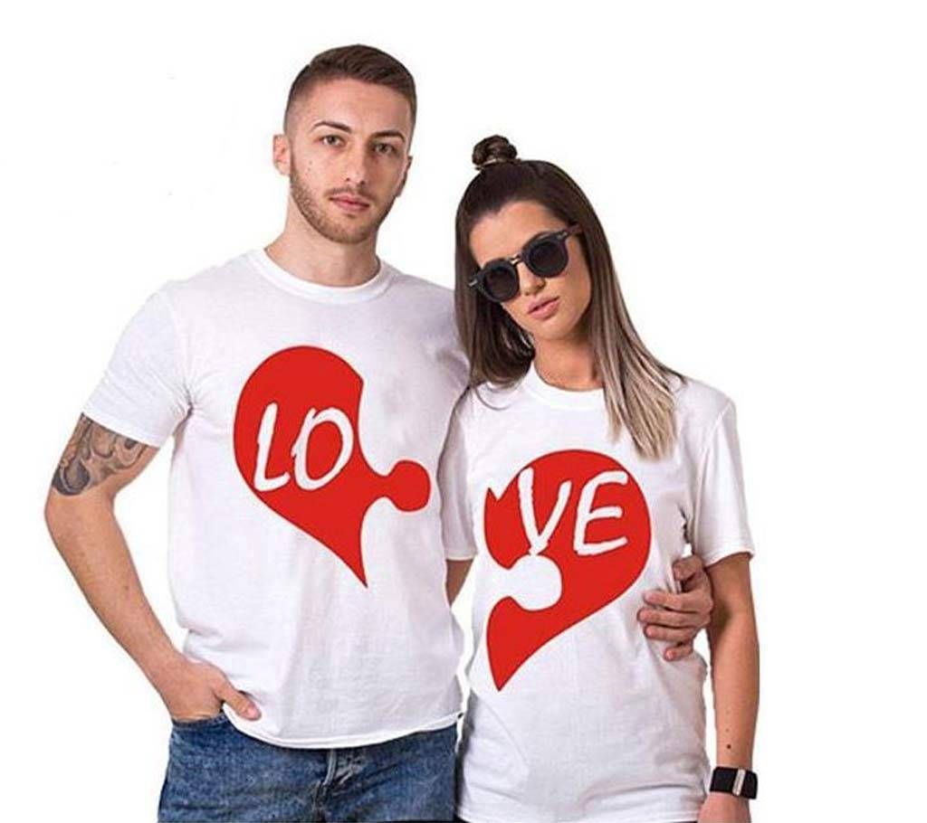 LOVE Round Neck Couple T Shirt
