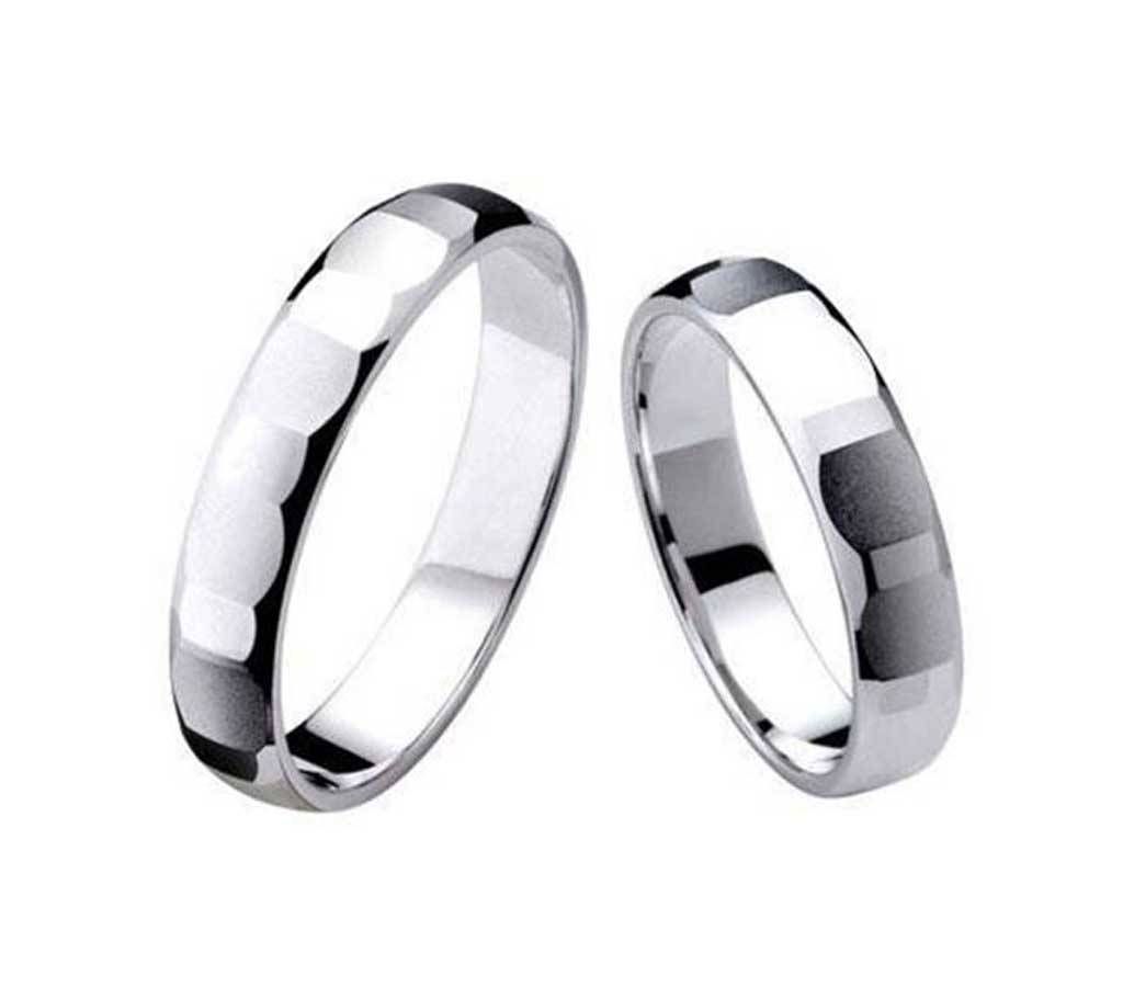 Pack Of 2 Silver Plated Finger Ring for Couple