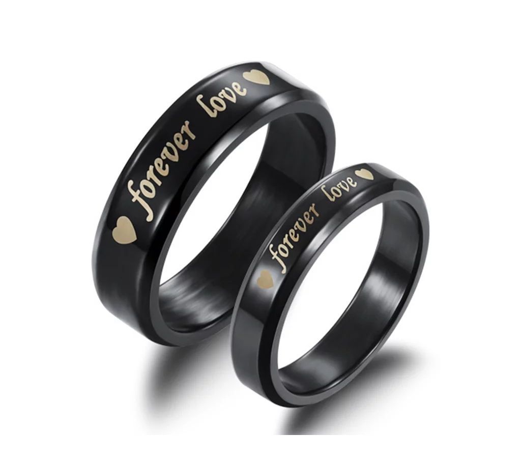 Black Love Forever Couple Ring