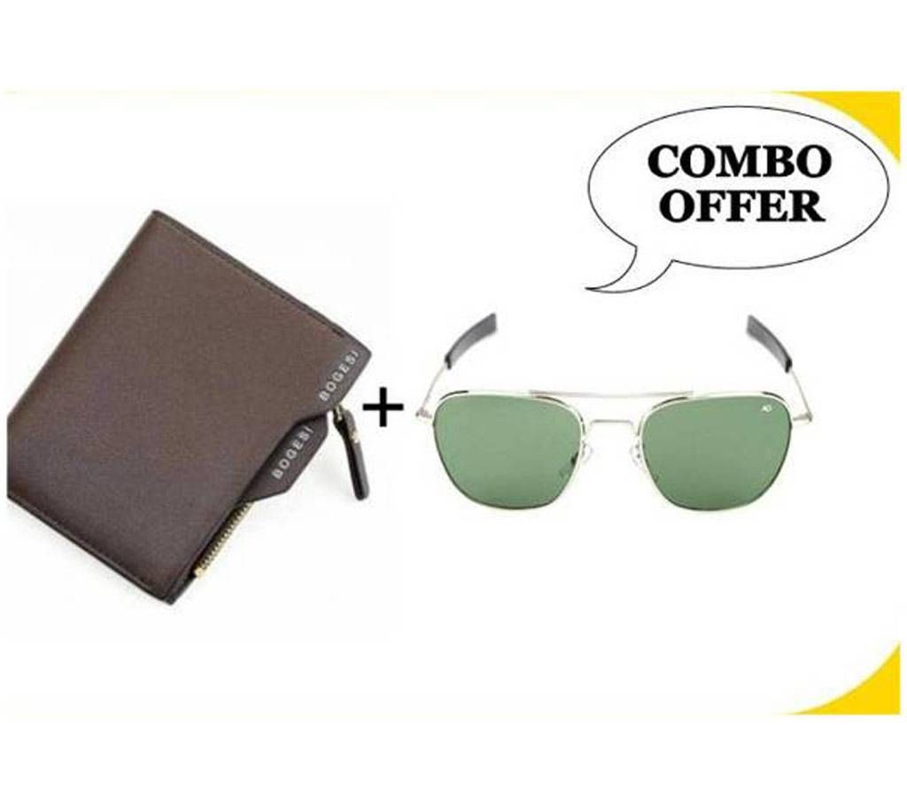 Combo of Wallet & AO Men's Sunglasses