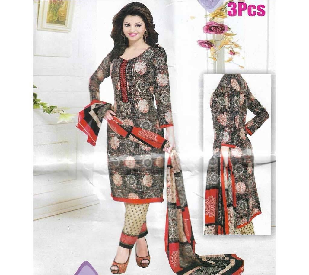 Unstitched Cotton Lawn Print Three Piece (Valeintains Gift)