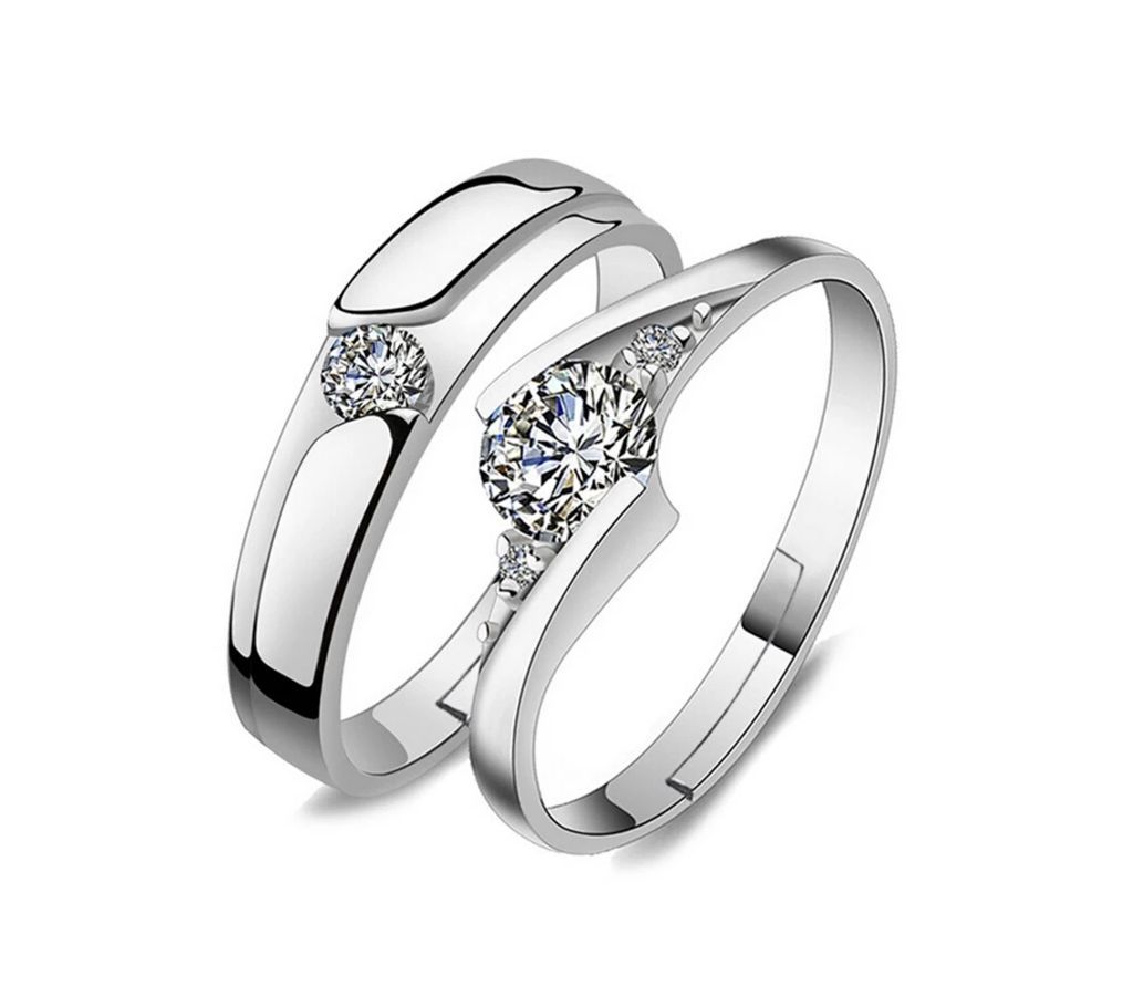 New Couple Rings Plated Gold Jewelry Romantic Rings With CZ Nice Beautiful Lover Wedding Rings