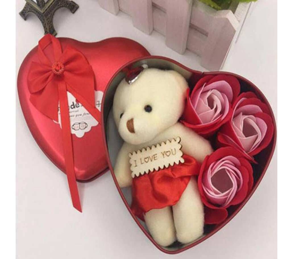 Sweet Love Aluminium Valentine Gift Box Set-Red
