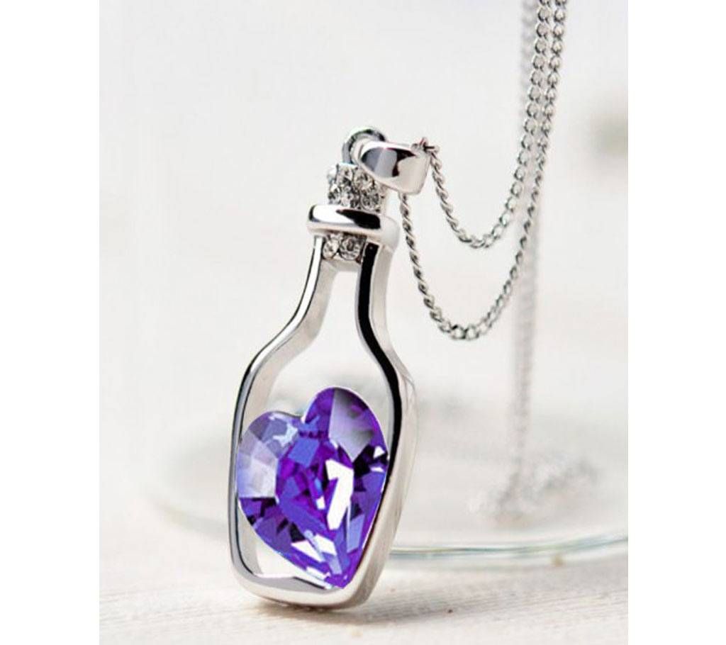 Blue Heart Bottle Locket