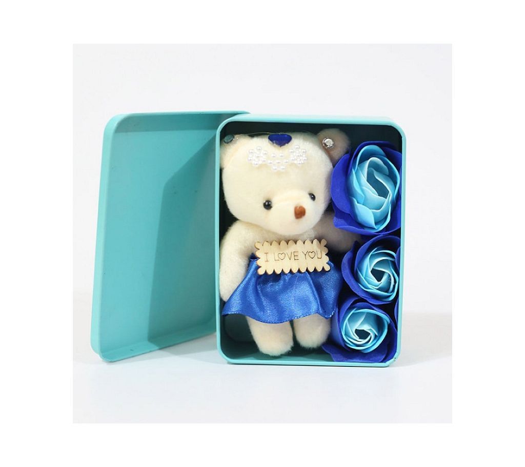 Panda Doll & soap Gift Box blue