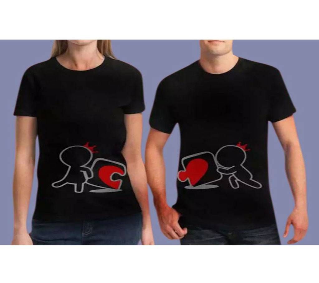 Valentine Half Sleeve Cotton T-Shirt 2 pcs