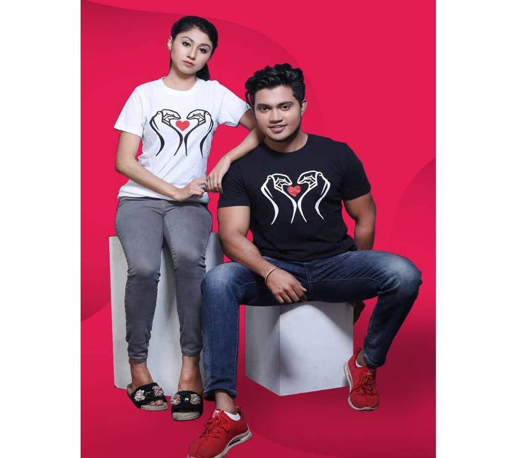 Love design Couple T-Shirt Combo-2pcs