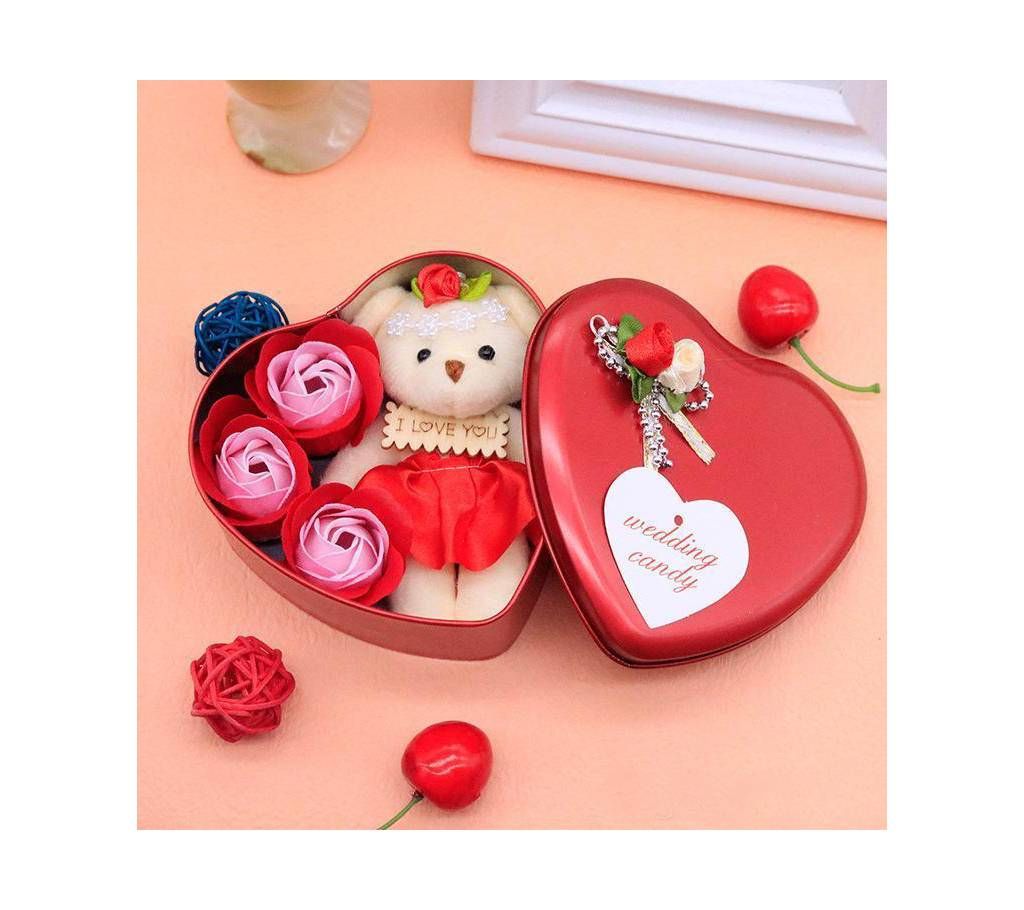 Valentine Day Creative Romantic Soap Flower Heart-shaped Gift Box
