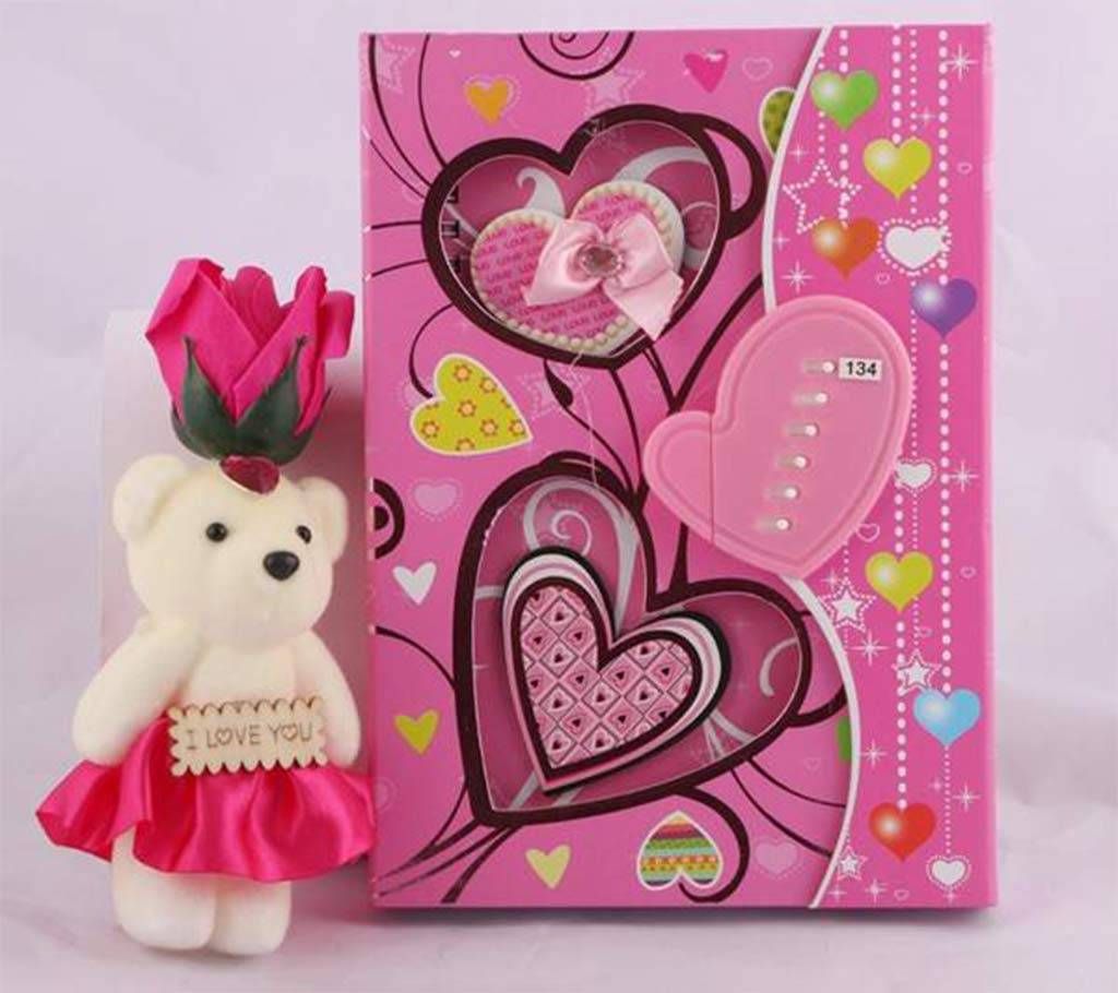 Lock Diary-Teddy Bear Combo