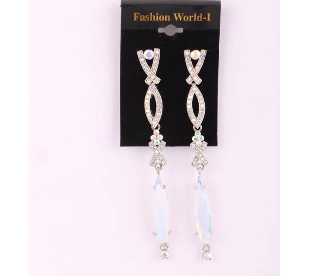 Korean Diamond Cut Stone Ear Rings for Women
