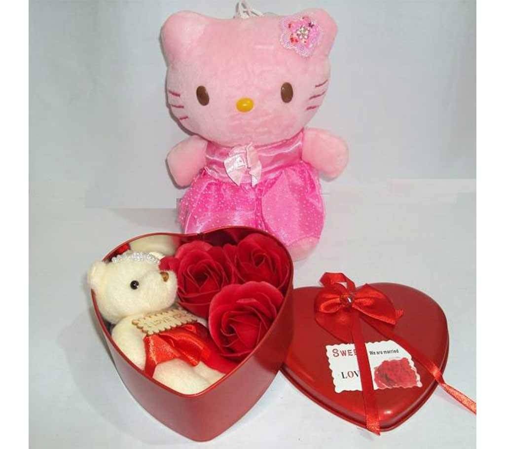 valentine gift box with Hello Kitty Doll