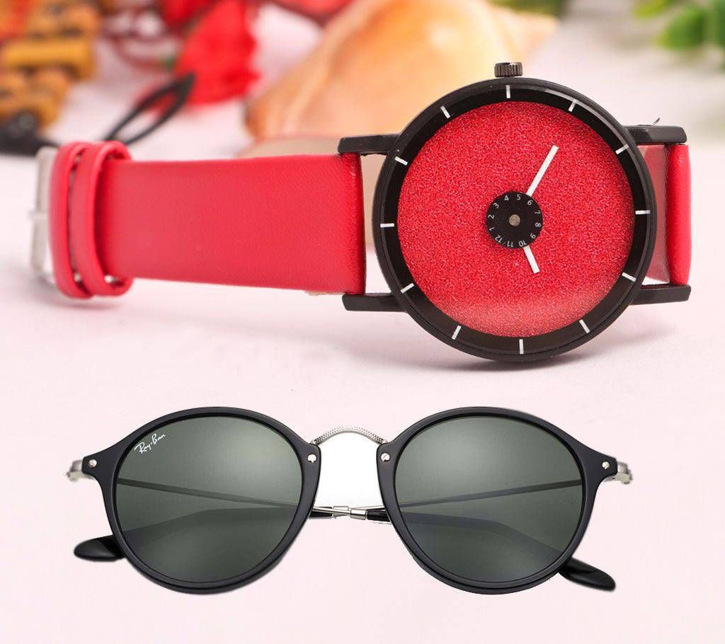 valentines day gifts for her সানগ্লাস + ওয়াচ