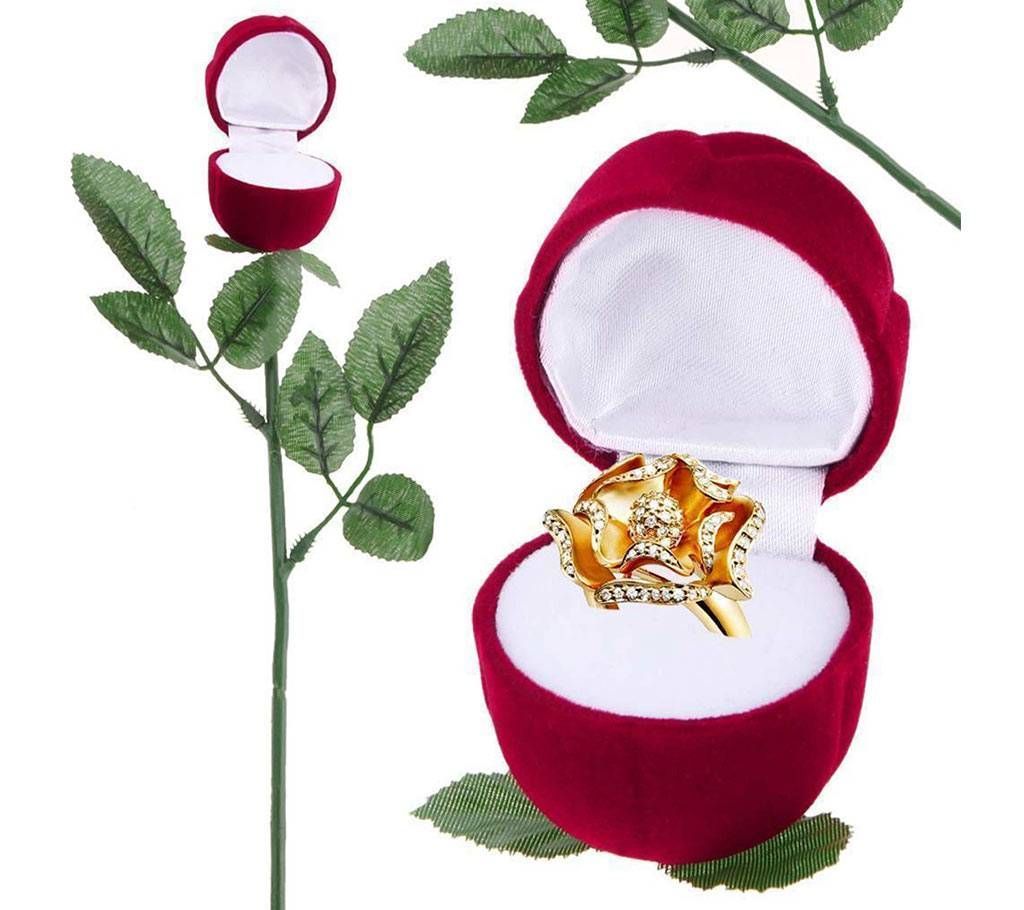 Valentines Day- Musical Attractive Ring Box Flower