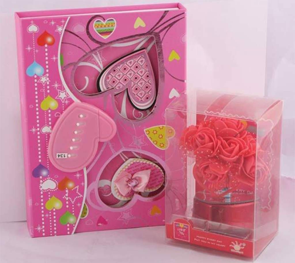 Password Diary-Lighting Flowers Combo