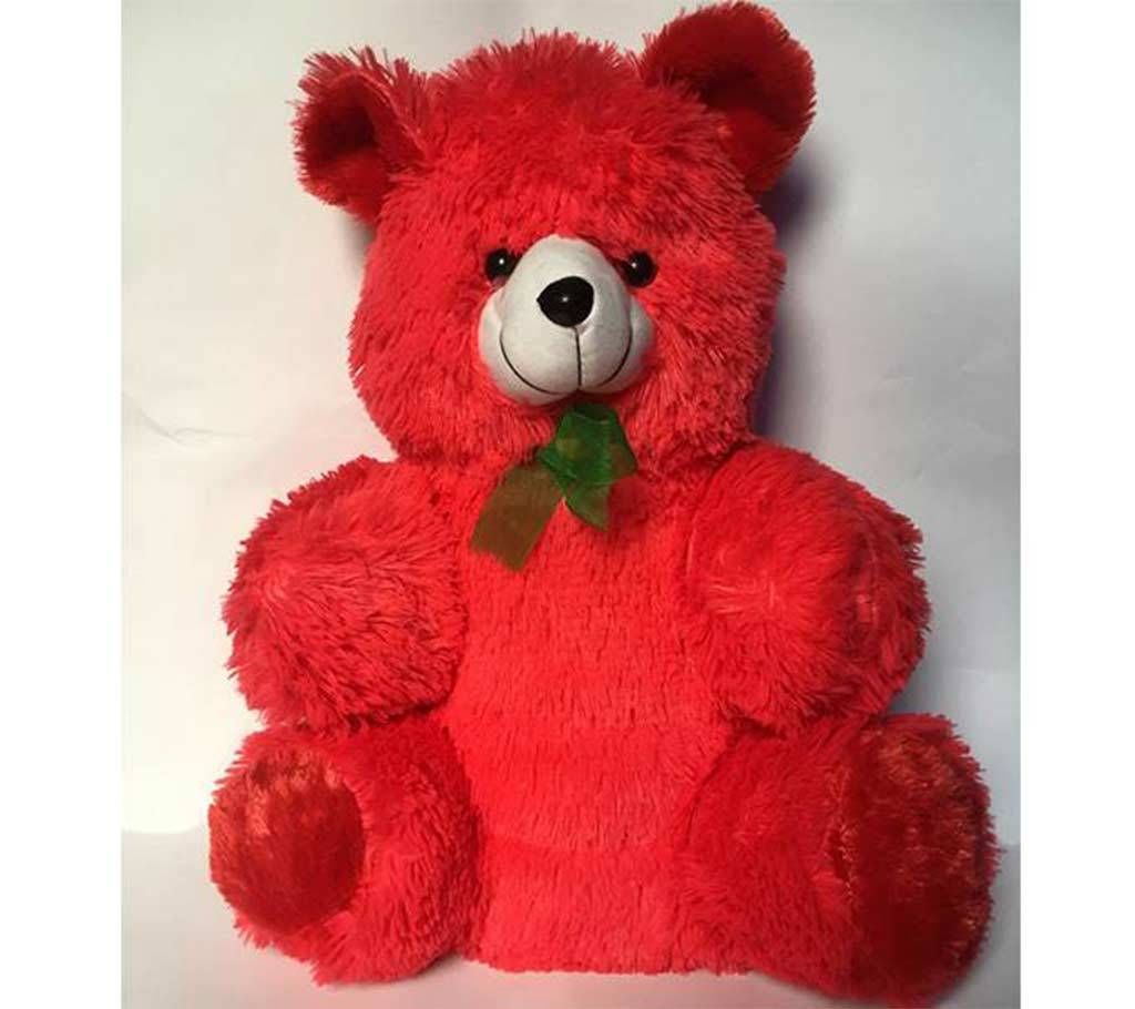 woolen Pink-Red Teddy Bear