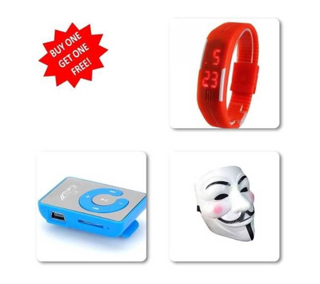 Buy One Mini MP3 Player & LED Watch for Get One Ve