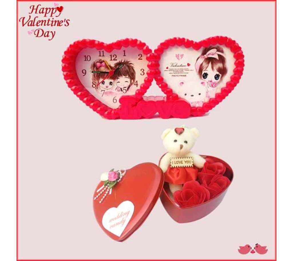 Sweet Love Alarm Clock With Photo Frame & Gift Box