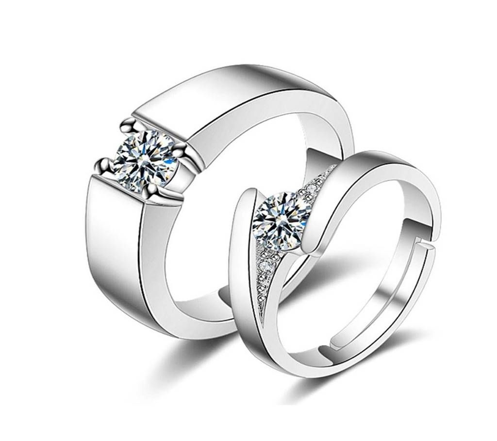 Trendy Couple Ring CR 06  GLM For Valentine Gift 