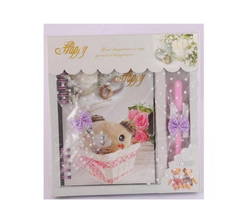 Valentain Lock Diary With Pen Gift Set