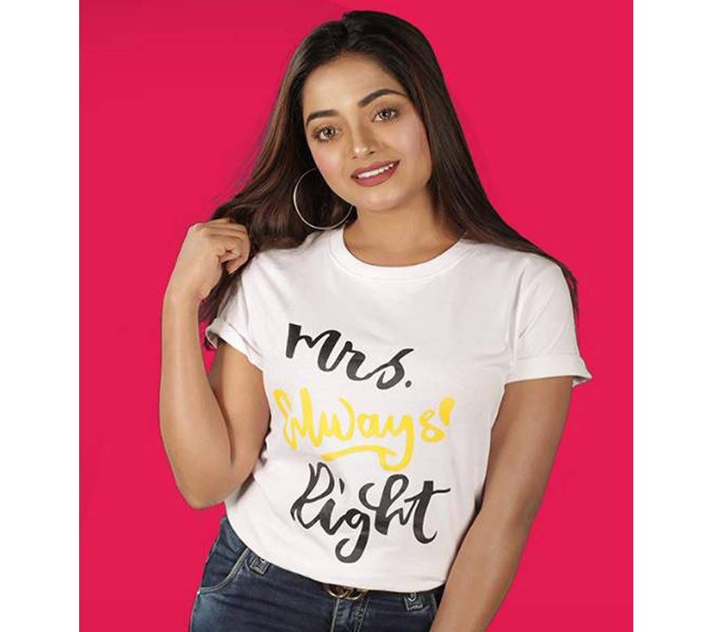 Mrs always Right Valentine's T-Shirt for Women