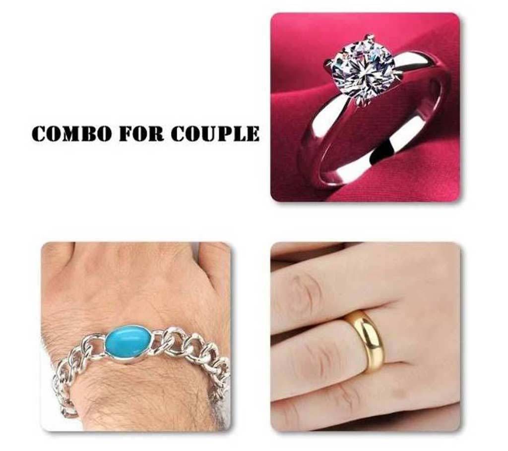 Combo offer Gold plated Finger Ring and Salman Khan Bracelet