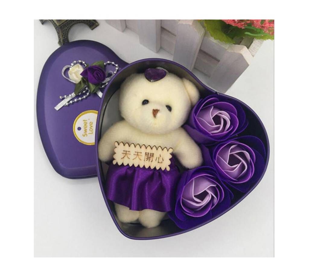 Heart shaped Valentine Gift Box Purple -01